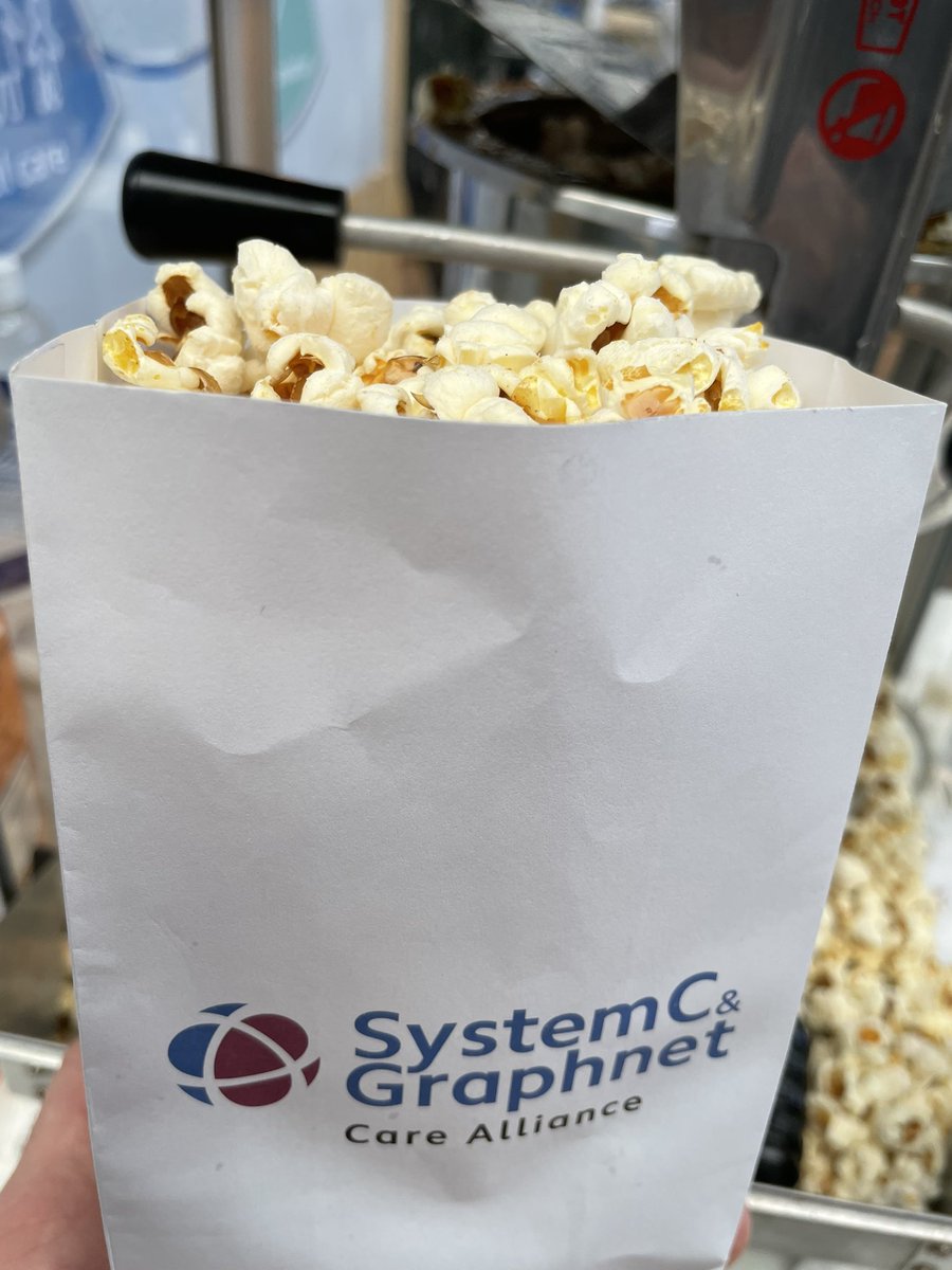 FPbooths's tweet photo. Free #popcorn at stand B6 #systemC #graphnet #carealliance #systemcandgraphnet #Rewired22 @FPbooths https://t.co/EepOz12EwO