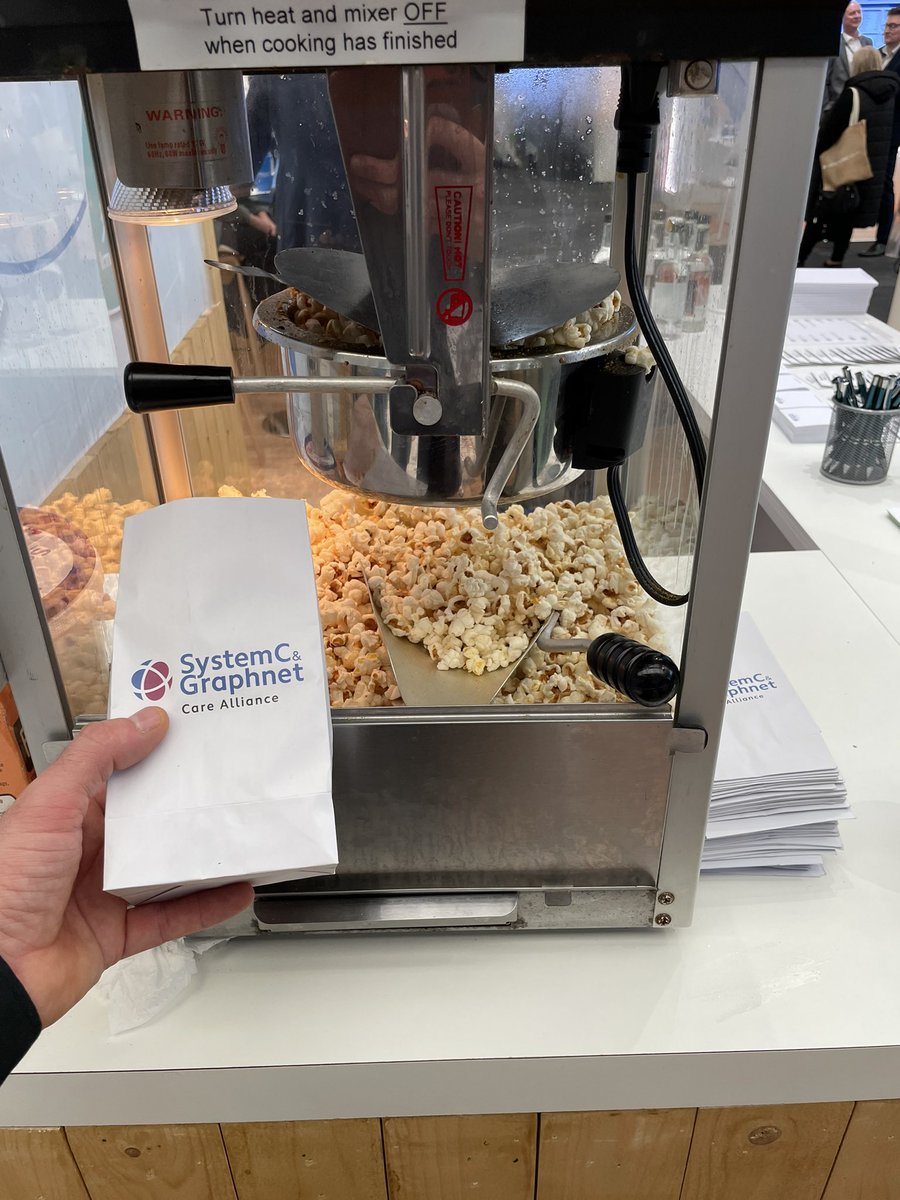 FPbooths's tweet photo. Free #popcorn at stand B6 #systemC #graphnet #carealliance #systemcandgraphnet #Rewired22 @FPbooths https://t.co/EepOz12EwO