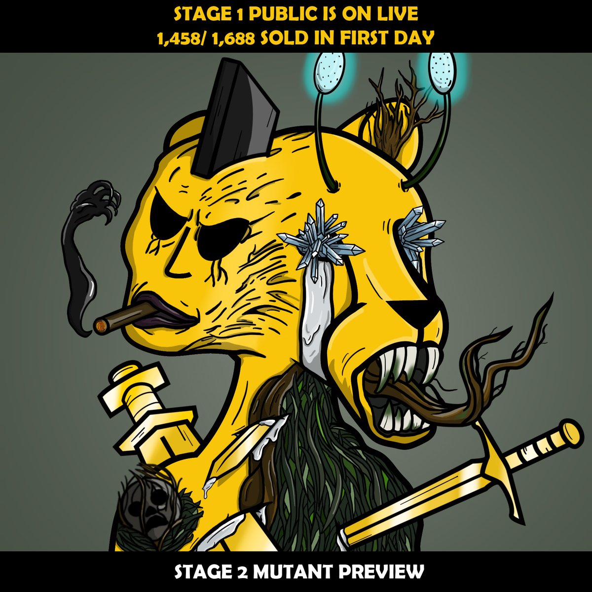 PUBLIC SALE UPDATES:

FIRST DAY
1,458/ 1,688 SOLD

#NFT #NFTS #NFTDROPS #NFTCOMMUNITY #NFTCOLLECTION #NFTARTIST