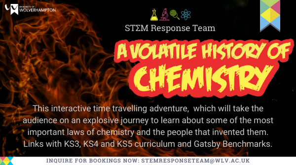 STEMResponseWLV's tweet photo. We just spent the morning at the @BCLivingMuseum delivering a mini version of our Volatile History of Chemistry Show ⚗️🔥

We're excited about the rest of our week with them exploring Chemistry at Work 

@wlv_uni #BSW22 #BritishScienceWeek2022 #chemistry #Science #STEM https://t.co/iesed1hSLb