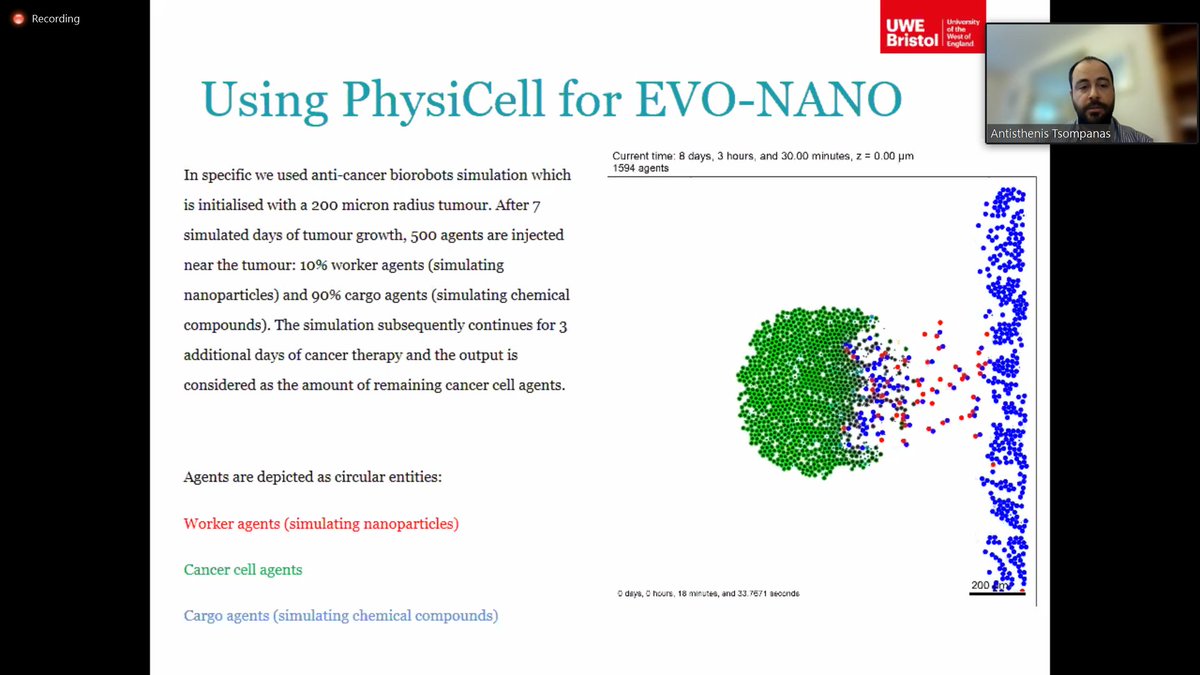 Great insights on #nanoparticledesign in Dr Antisthenis Tsompanas's talk "Next frontier in optimisation of nanoparticle design" #evonano22 #computationtoclinic
