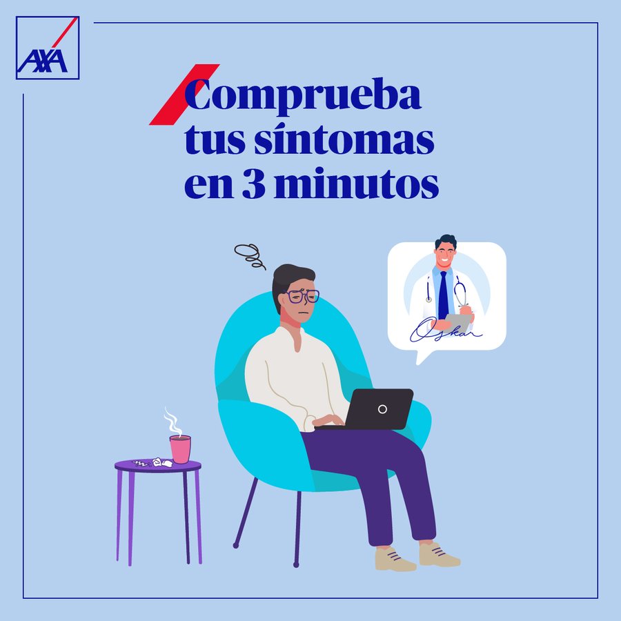 AXAContigo's tweet photo. ¿Te encuentras mal o no sabes sabes a qué médico acudir? Oskar, el evaluador de síntomas virtual de AXA, resuelve tus dudas en solo 3 minutos #salud

https://t.co/DV5HpsbP4H https://t.co/rsZYIOqLNc