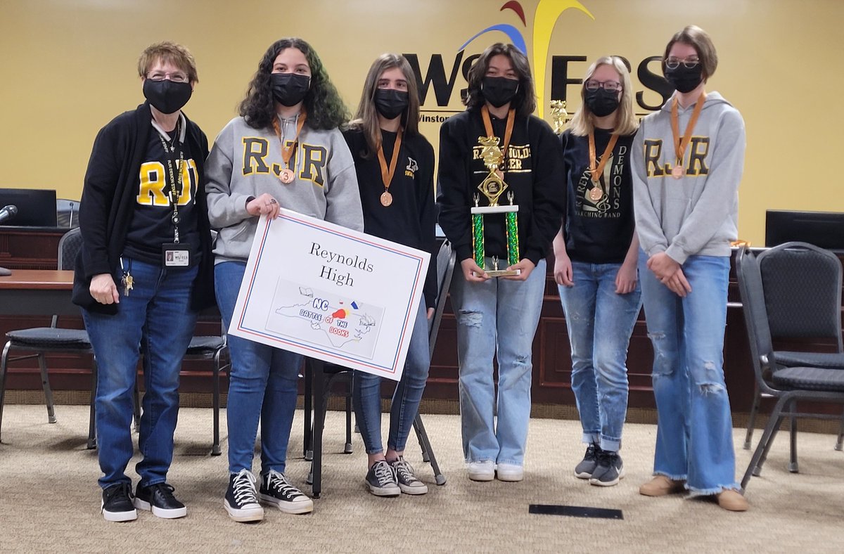 wsfcs's tweet photo. Congratulations to the winners of the WS/FCS High School Battle of the Books.  Mt. Tabor, Walkertown &amp; RJ Reynolds.  We are proud of you and all of the schools that competed in the day long event.

#wsfcs
@Tabor_City @taborweiss @WalkertownHigh
 @RjrHigh  #BattleoftheBooks https://t.co/JQdmMiaQJ7