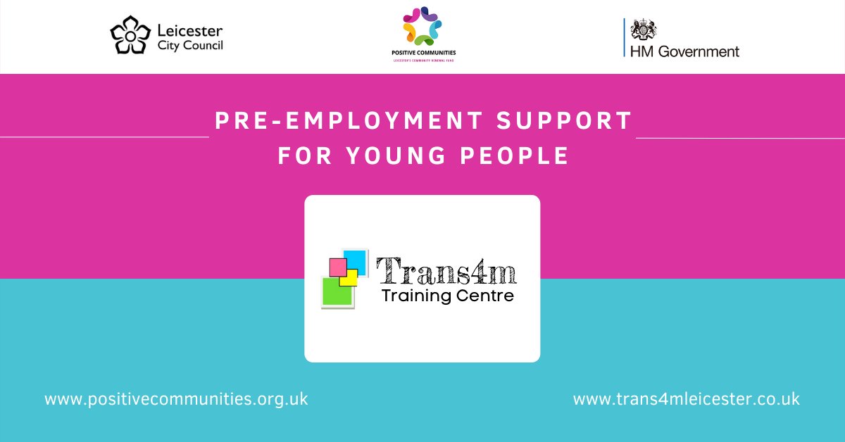 Introducing another one of the Positive Communities Partner 👉 Trans4m Leicester

<a href="/trans4mleics/">Trans4m Leicester</a> will provide pre-employment support for young people who are NEET to address barriers to employment. 

Learn more about Trans4m here: buff.ly/3i3Loy2