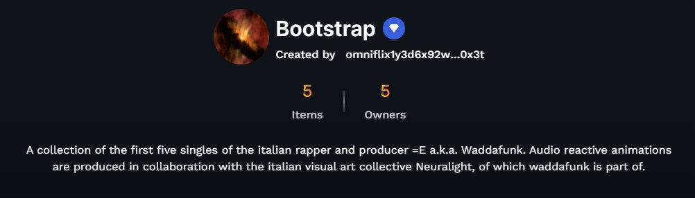 RealEqualE's tweet photo. After the #NFTGiveaway is over i am finally able to share this beautiful result: 5 pieces, 5 owners. Decentralized and scarce. 

Later I'll make a thread on what gives and will give value to these #NFTs and what you can expect going forward. 

Stay tuned

#IBCGang #NFTCommunity https://t.co/n6bZuHGcTu