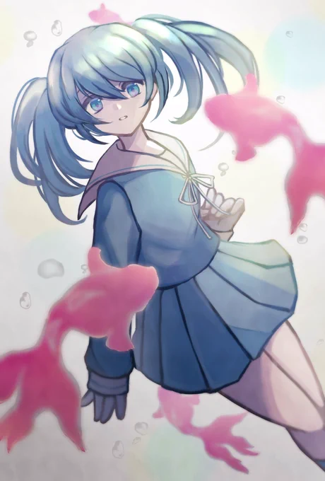 妄想感傷代償連盟が4,000万再生と聞いて再掲 #初音ミク #イラスト 