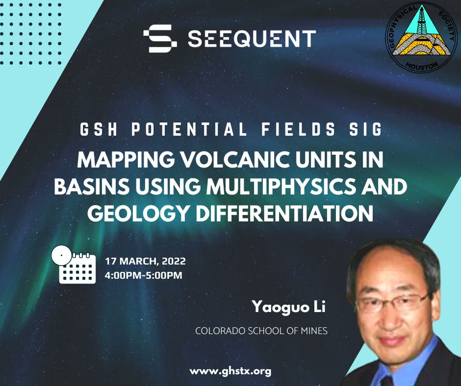 GSHTX's tweet image. Reminder! Tomorrow is our Potential Fields SIG meeting! Registration is still open, so hurry up and sign up! Dont miss out!

buff.ly/3K7OahP

#gsh #geophysics #potentialfields #geophysicist