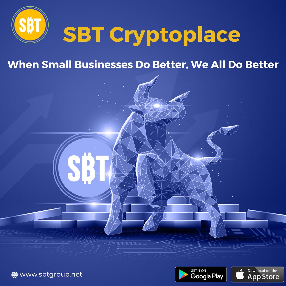 SbttApp's tweet photo. Advancements in Data and Technology will lead to a world with brand new rules and possibilities.
Cryptocurrency is the the future, Stay ahead of the game and switch to crypto, Download #sbtcryptoplace :
GOOGLE PLAY:
https://t.co/06IDBT5aRR

APP STORE:
https://t.co/WR0y4okOEZ https://t.co/KzGXIMKR9q