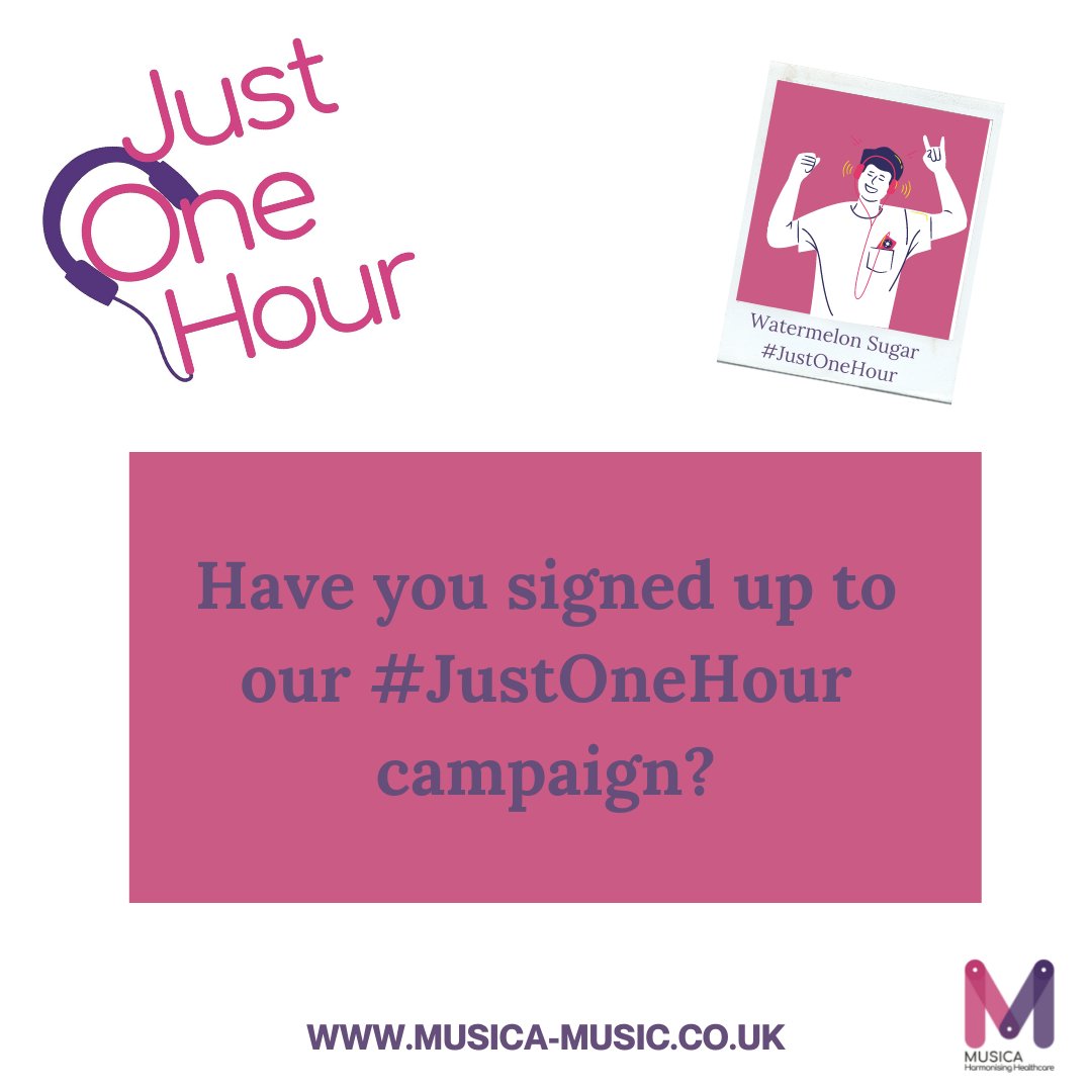 Musica_CIC's tweet image. We are so pleased with the latest numbers for our #JustOneHour campaign. 💜
Have you signed up to the campaign?
If not sign up today and receive a Welcome download pack to help you to deliver and use meaningful music for the individual(s) you care for.🎶
#dementia  #justonehour
