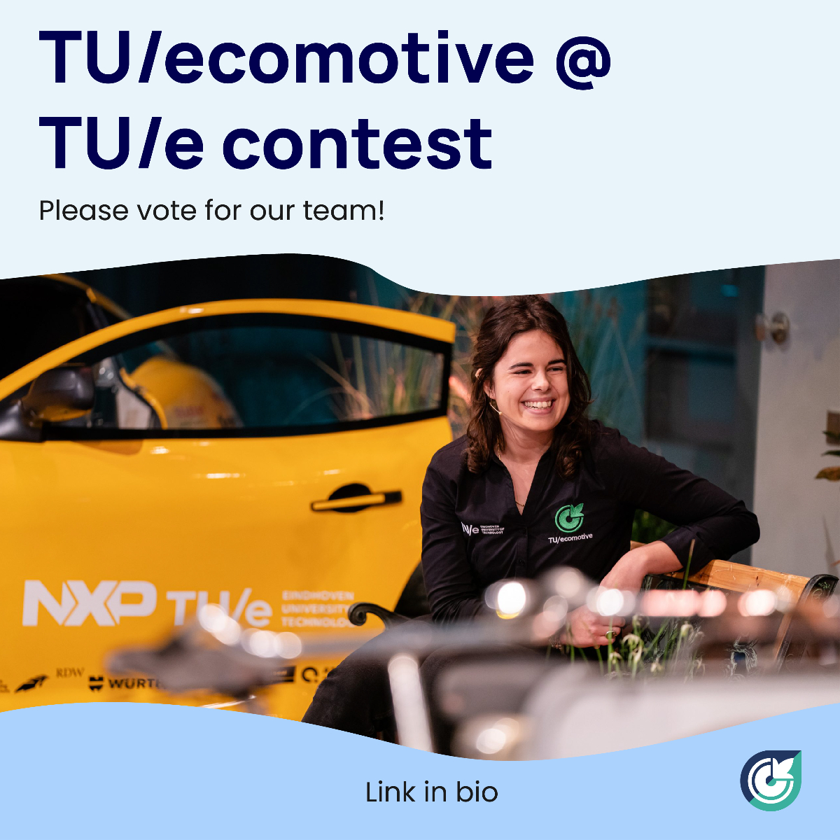 We as a team want to inspire and show to others what we have done and what we can do💚. 
To realise our full potential we participate in the @tuecontest. Please vote for us in this competition (link in bio), thank you🤩
Stay green and see you next time🍃
#tuecomotive #tuecontest