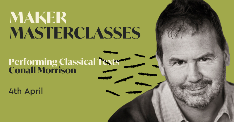 LyricBelfast's tweet photo. Our first #MakersMasterclass series with Kimberley Sykes is now sold out! Limited spaces are left for Conall Morrison's 'Performing Classical Texts' session, so book now! 

📆: 04/04
🎟: https://t.co/ctp5tezy5Y https://t.co/sfspt3ES2n