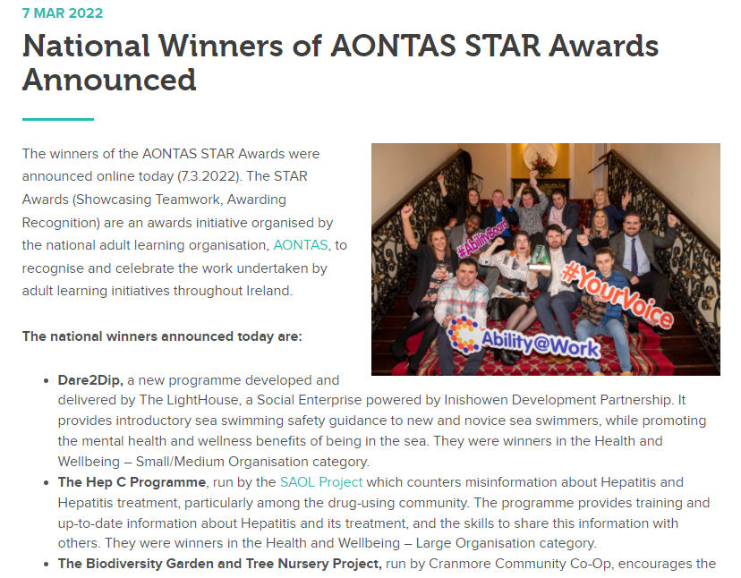 2/2 Read about all the winning #AdultLearning initiatives here:  aontas.com/knowledge/news… 
#ALF2022 #STARAwards2022 #LearnYourWay