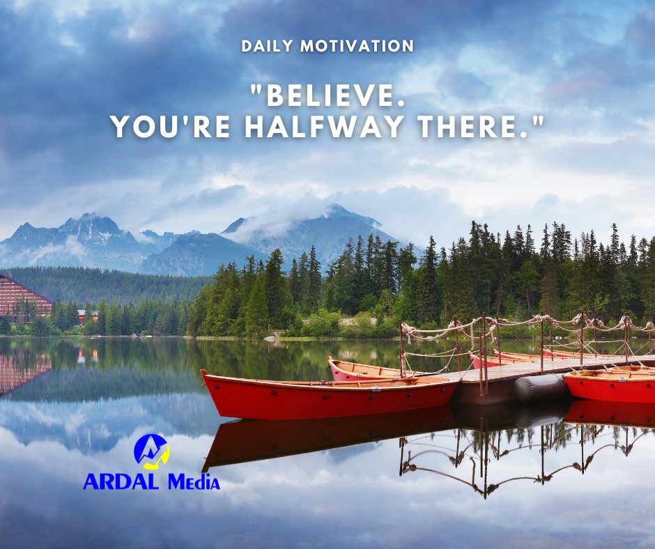 ardalism's tweet photo. Positivity Brings Possibilities: 
(Day 72 of 365)
"You're Halfway There"

#dailymotivation #positivevibes #selfdiscipline #ardalmedia #530habits #positivityadvocate #positivitymatters #possibilities #positivity #motivation #inspiration #BrandAffiliate #believe https://t.co/6Nm7Gxrdj7