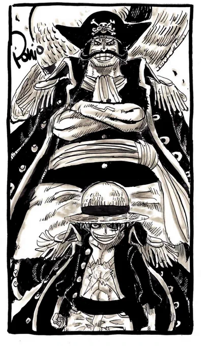 ロジャーとルフィ
#ワンピース #onepiece 
