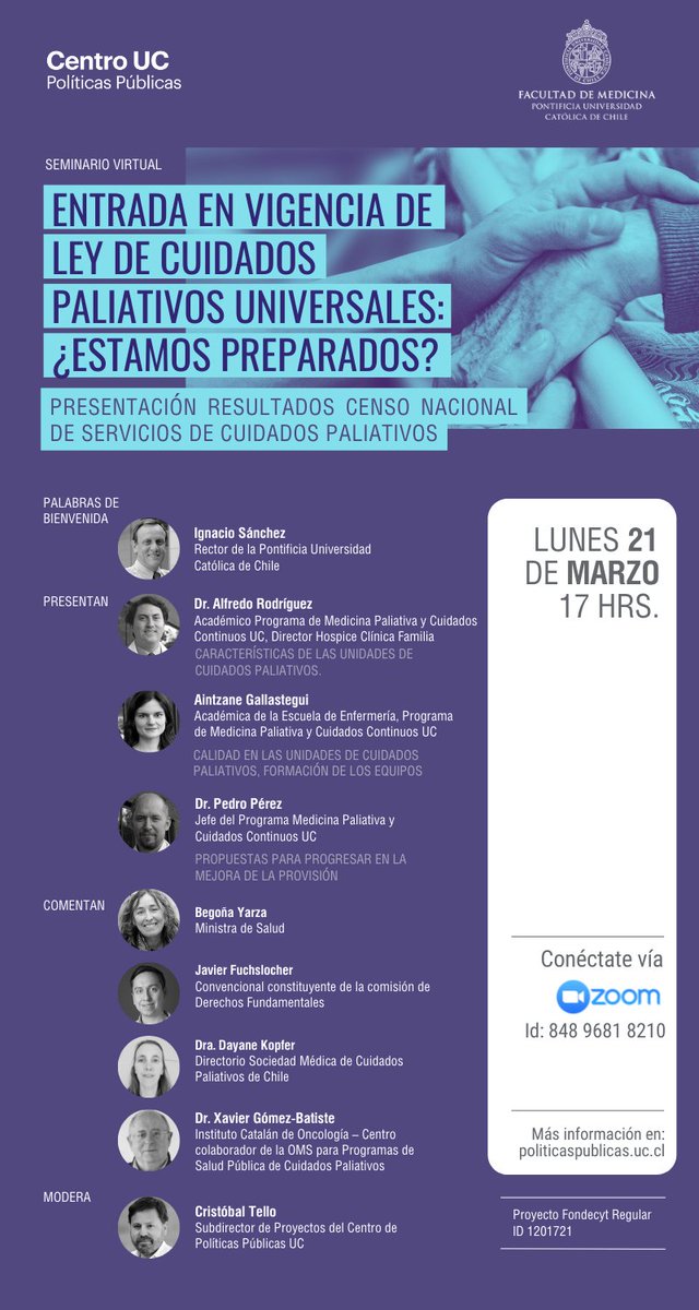 PaliativosChile's tweet photo. Inscripciones en:
https://t.co/niDJrIcsv6

#paliativoschile
#cuidadospaliativos
#leycuidadospaliativos https://t.co/22mBJupG1f