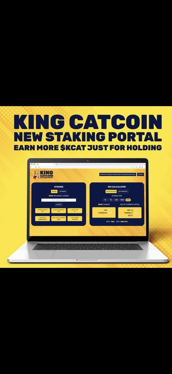 Glossoparmy's tweet photo. @Cryptic_Maestro Solid diamond hands at #kingcatcoin over 25% of total supply already staked. Come earn a nice passive income while you sleep 💰😴😴 #kcat

https://t.co/AJRWU47b7z https://t.co/aCSLamIesl