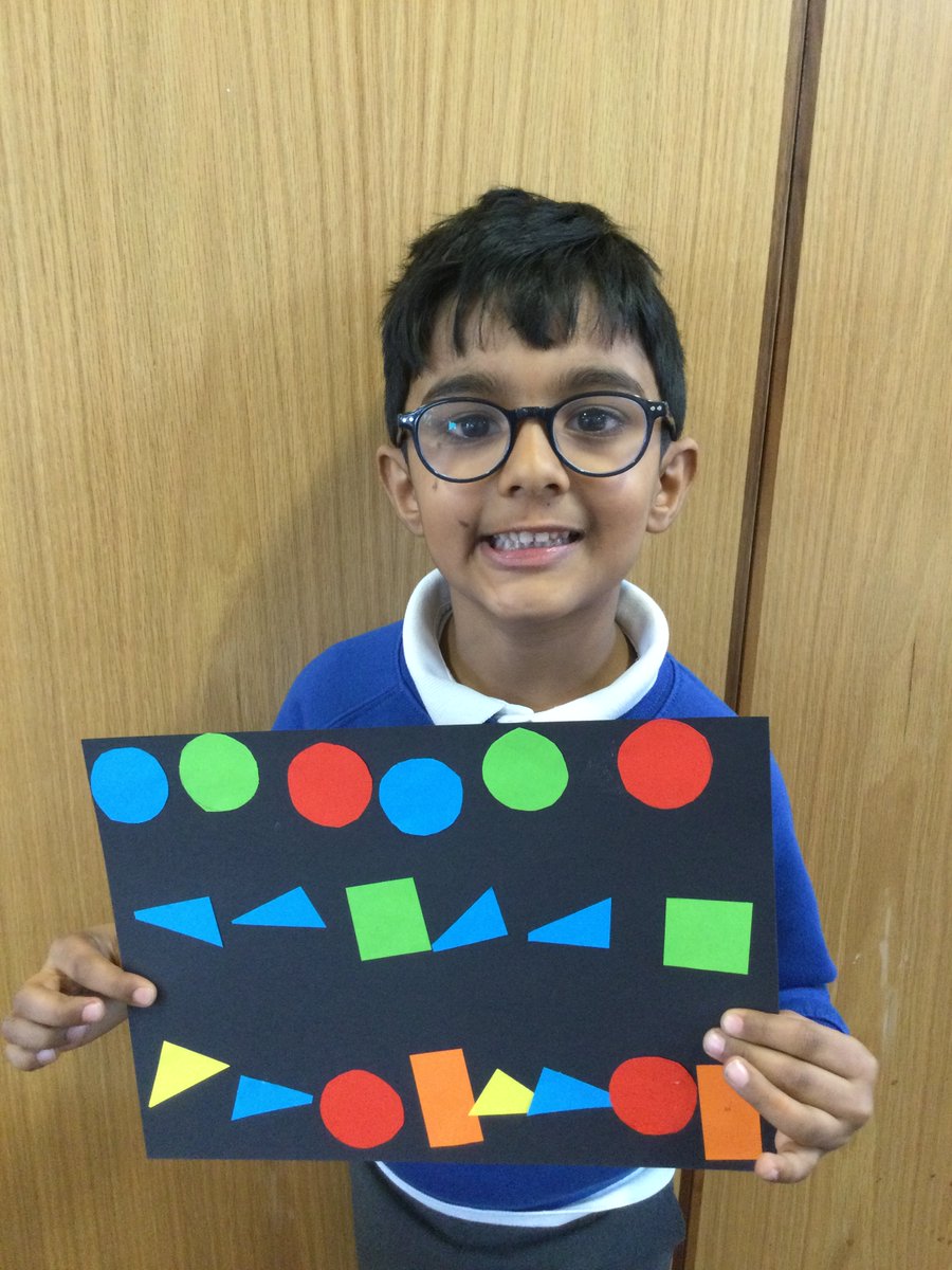 gfprimarycov's tweet photo. This week Reception have been learning all about repeating patterns. Check out some of the fantastic patterns they have made ✂️✏️🖌️ #GFMaths #RepeatingPatterns https://t.co/upUWFJq3hu