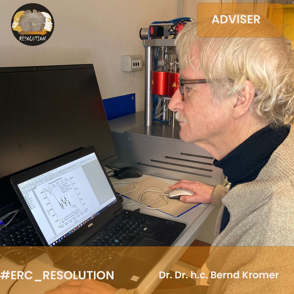 ERC_RESOLUTION's tweet photo. Bernd Kromer of @hadw_bw, one of the #scientificadvisers of #ERC_RESOLUTION, is working with the @erc_research on #radiocarbon and #wigglematching the Revine #subfossil trees found in Italy in 1992 and now available for our #project. The results are impressive! https://t.co/vjMnDznnPs