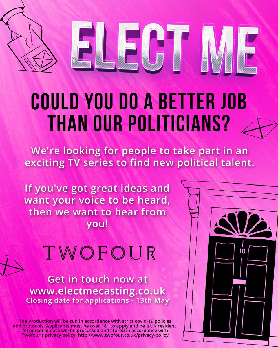 joeytvcasting's tweet photo. OUR ONLINE APPLICATIONS PAGE IS NOW LIVE!

Opinionated people, have you got great ideas? 

Do you think you could do a better job than our politicians?

Apply now at https://t.co/V9Ji0NoFqs

#ukpolitics #politicsuk #downingstreet #politicaldebate #tvcasting #uktvcasting https://t.co/NzytTSDC6m