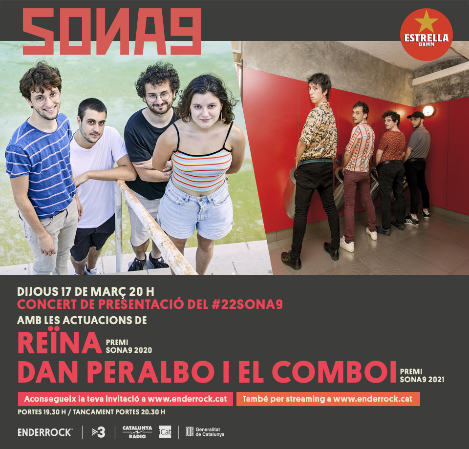 sonanou's tweet photo. Demà dijous 17 de març, concert de presentació del #22Sona9 a partir de les 20 hores a @EstrellaDammCat amb les actuacions de @reiinagrup + @danperalbo14 i #ElComboi.
Aconsegueix les teves invitacions --> https://t.co/HNAkJd35Pq https://t.co/wW7tsv19VC