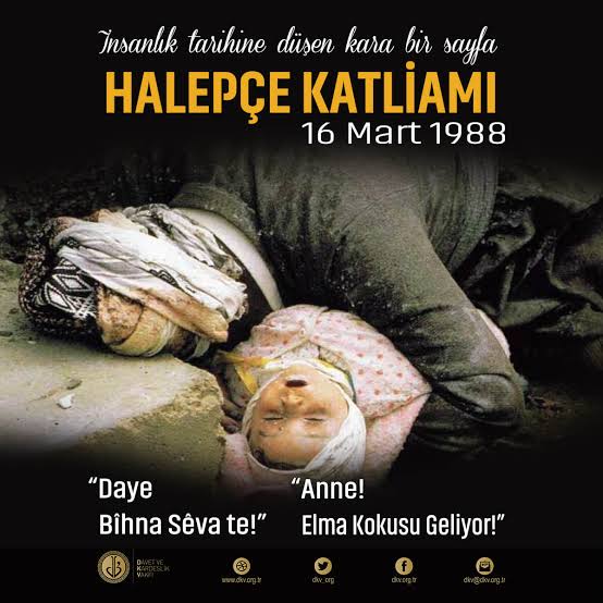 TARIK_21's tweet photo. Halepçe Katliamını unutmadık 16 Mart 1988... https://t.co/X6ao1ARoAV