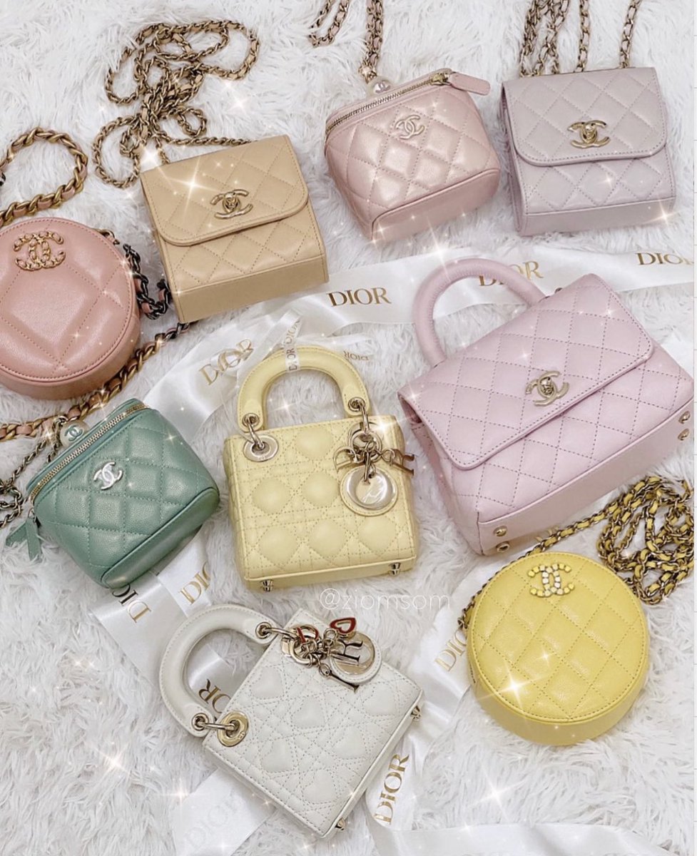 Pastel Dior & Chanel bags