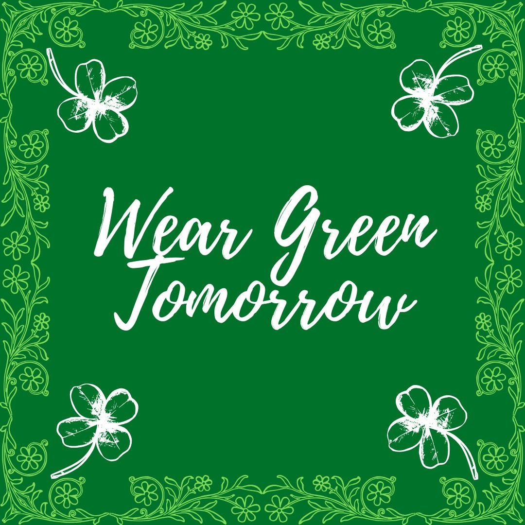 hollyacademymi's tweet image. Free dress down day tomorrow when you wear green for St. Patrick's Day!

#characterdefinesus
#CMUcharters 
#MIcharterstory
#powerofthepack
#charterschools
#education