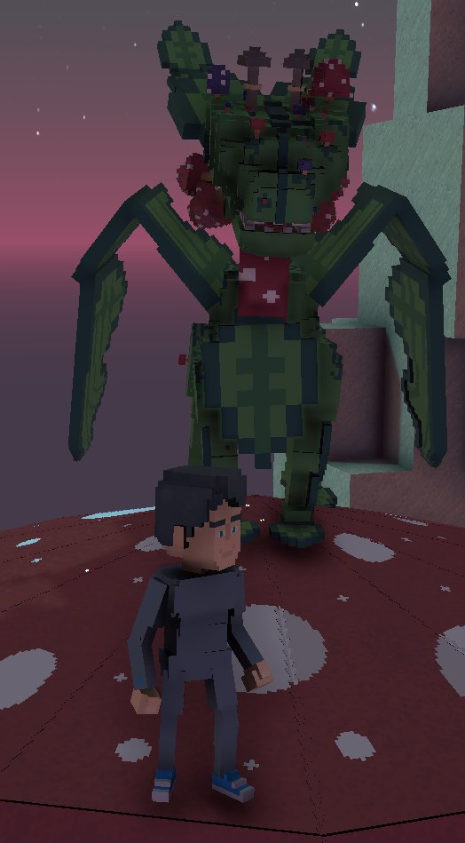 Ana06326740's tweet photo. @TheSandboxGame I just participated in the daily #SandboxAlphaS2Contest for a chance to earn up to 1,000 $SAND! Starting March 15 - Selfie with the mushroom dragon. Check out my screenshot below! 👇 #SandboxAlphaS2 https://t.co/id5VIpykiG