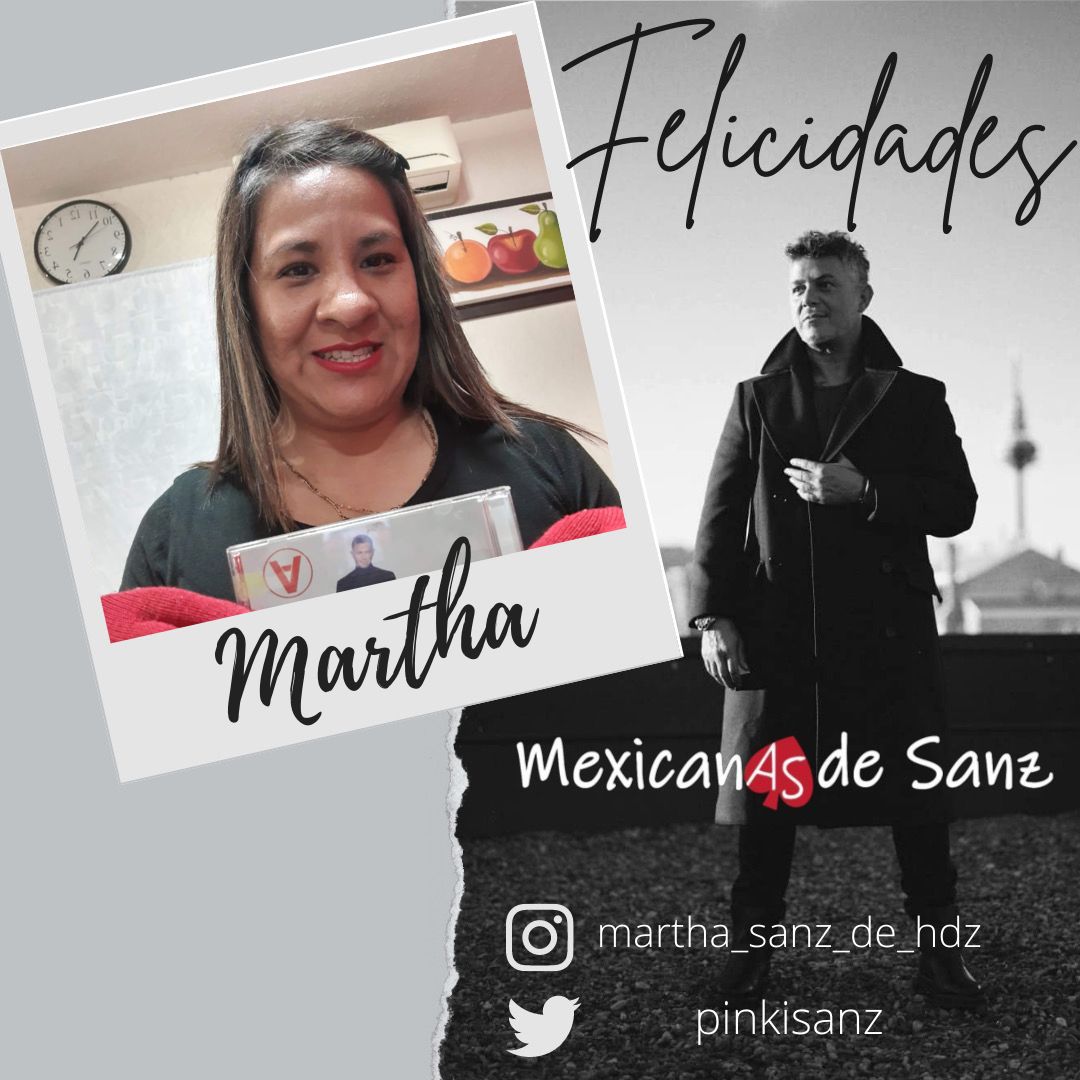 mexicanASdeSanz's tweet photo. @AlejandroSanz estamos de fiesta, nuestra querida Martha @marthasanz70 celebra una vuelta más al sol y le haría muy feliz que le regales una felicitación. ¿Se la concedes? 🙏🏼
#CumpleSanzero https://t.co/j7AWia5nfw