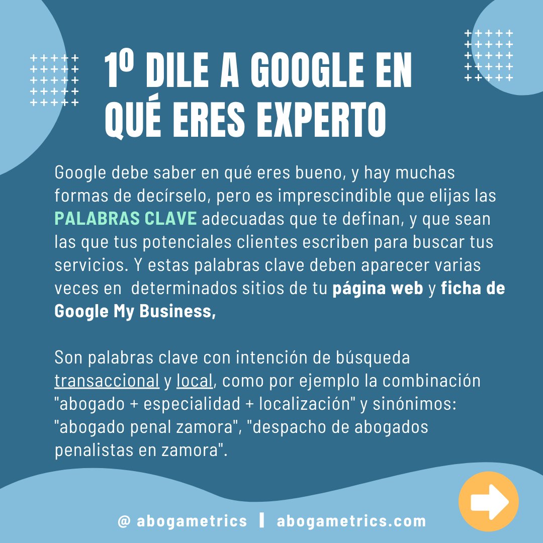 abogametrics's tweet photo. Continuamos con los tips para que puedas aumentar tu facturación a través de la captación de clientes con Google My Business. Ya que como comentamos, Google cada vez le da mayor protagonismo a los resultados de búsqueda locales, cercanos a sus potenciales clientes, en especial 👇 https://t.co/aytJEL66dt