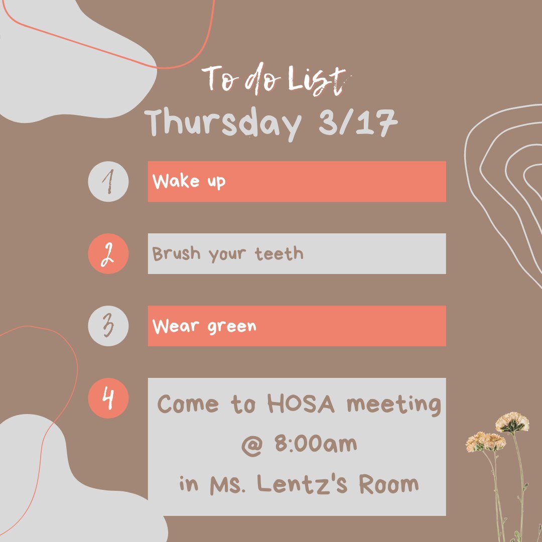 WataugaHOSA22's tweet photo. Excited to see your smiling faces bright and early tomorrow morning!🍀 https://t.co/Hd2t8BNi4p