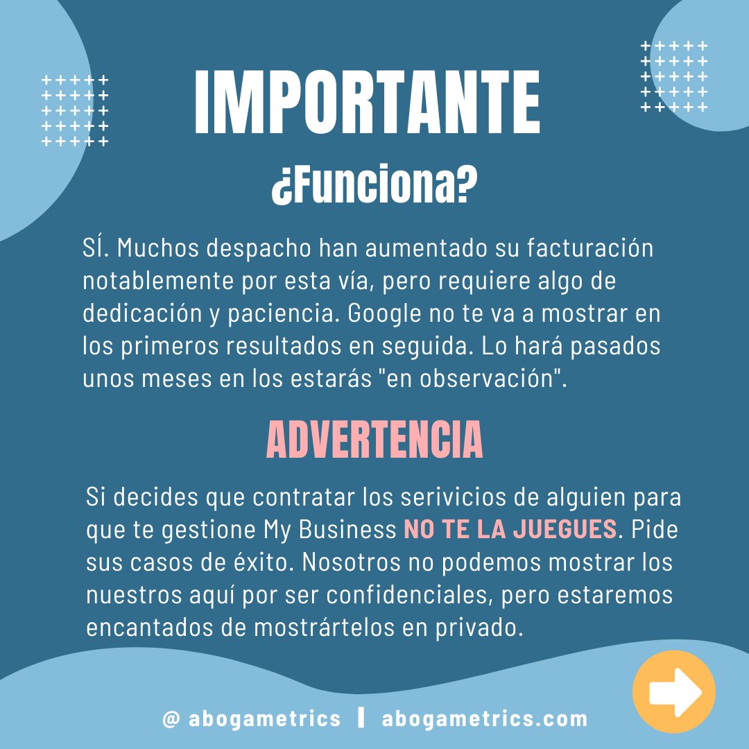 abogametrics's tweet photo. ...para servicios como el de los abogados donde el cara a cara aún es importante.

¡Esperamos que os sea útil! A vuestra disposición para cualquier duda. Y si lo crees conveniente compártelo con alguien al que le pueda ayudar. 

#abogados #abogadospenalistas #abogadoslaboralistas https://t.co/NB3oSq2m6G