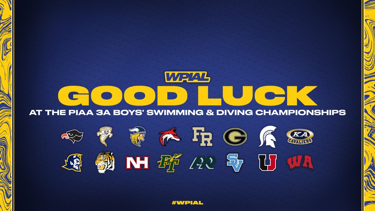 wpial7's tweet photo. Best of luck to our student-athletes competing in the @PIAASports Swimming &amp; Diving Championships at Bucknell this week! 👏👏

#WPIAL | 🏊🏆 https://t.co/boKK2RKQxb