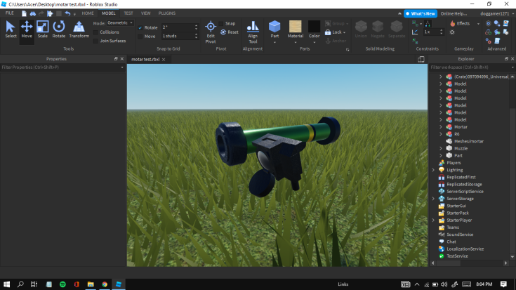IDog1271's tweet photo. javelin missile Rocket Complete I'm gonna make the ammo or missile it self next 

#Roblox #RobloxDev https://t.co/HItRrp051d
