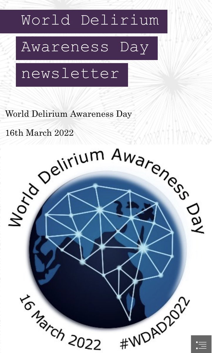 Delighted to launch our first digital <a href="/NHSaaa/">NHS Ayrshire & Arran</a> Delirium newsletter as part of World Delirium Awareness Day….Please contact <a href="/Susan_hol1/">Susan Holland</a> if you haven’t yet received a copy of our newsletter but would like to. Thanks for your support in raising Delirium awareness. <a href="/Rachelmacleod15/">Rachel macleod</a>
