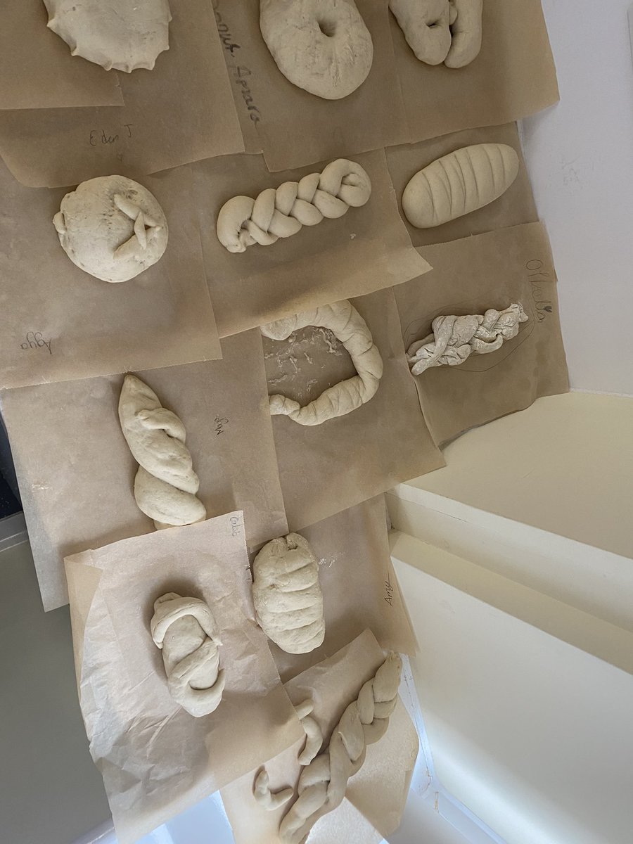 MissLewis2020's tweet photo. For science day, the theme this year is growth. In year 4, we have had lots of fun making bread and discovering the process of bread making- after lunch, we’re ready for the taste test @BenyonPS https://t.co/olpivhFA4P