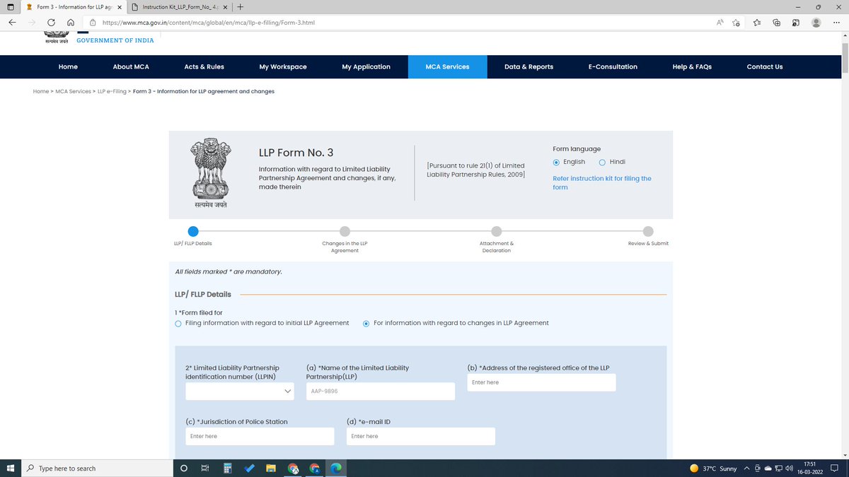 caaomittal's tweet photo. Dear @MCA21India The new V3 portal of mca (LLP) not  able to pre fill LLP Forms.
Why you are wasting professional time @Infosys 
Please resolve the issue #mca 
@FinMinIndia https://t.co/iUHAWVqRr5