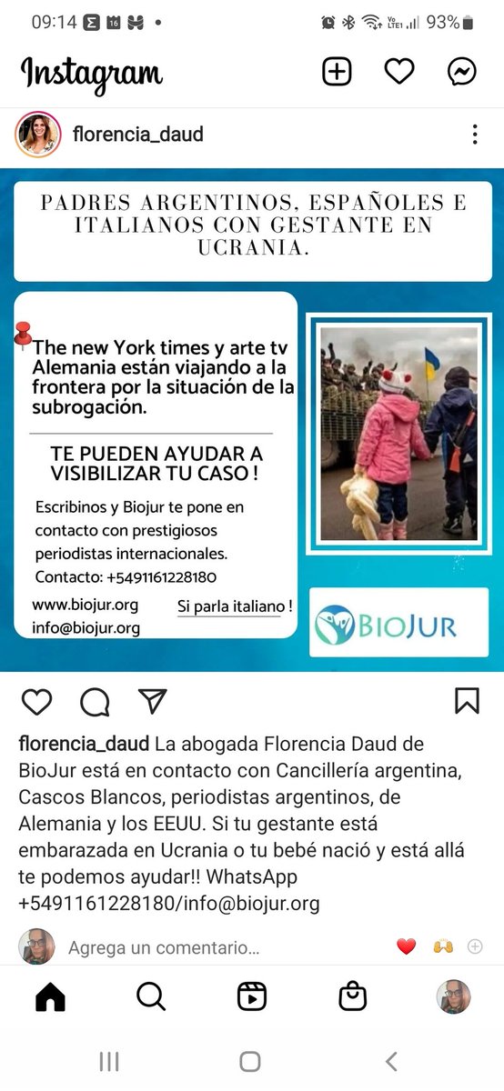 Contacto de ayuda para padres Argentinos, Españoles e italianos, en tratamiento de subrogacion en Ucrania.