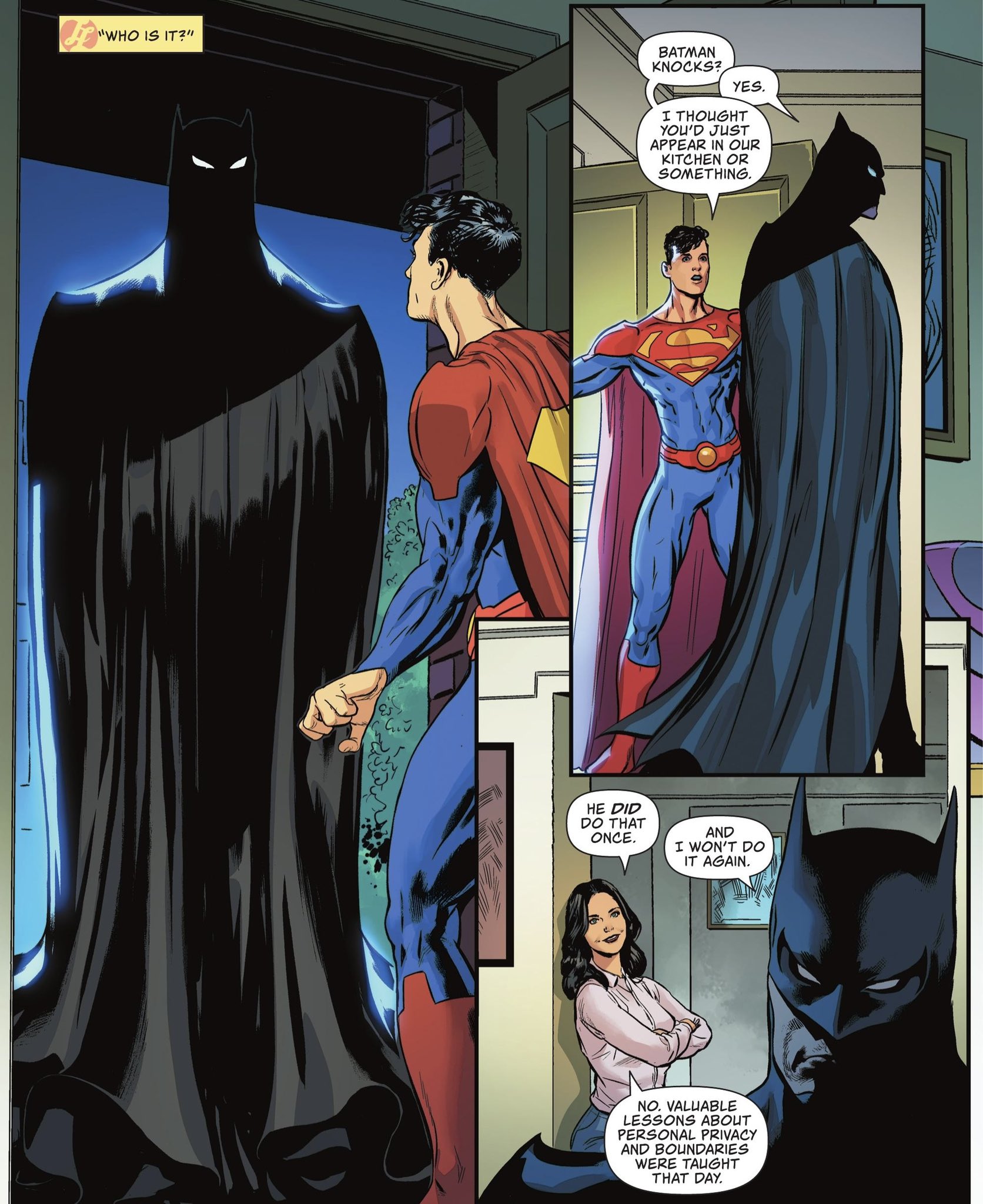 Chelsea Daniel 💜 on X: "“Batman knocks?” 😄 I love this interaction  between Lois Lane, Jon Kent, and Batman. (Superman: Son of Kal-El 2021  Annual) #Batman #Superman #dccomics https://t.co/ySaZWQ0Z1r" / X