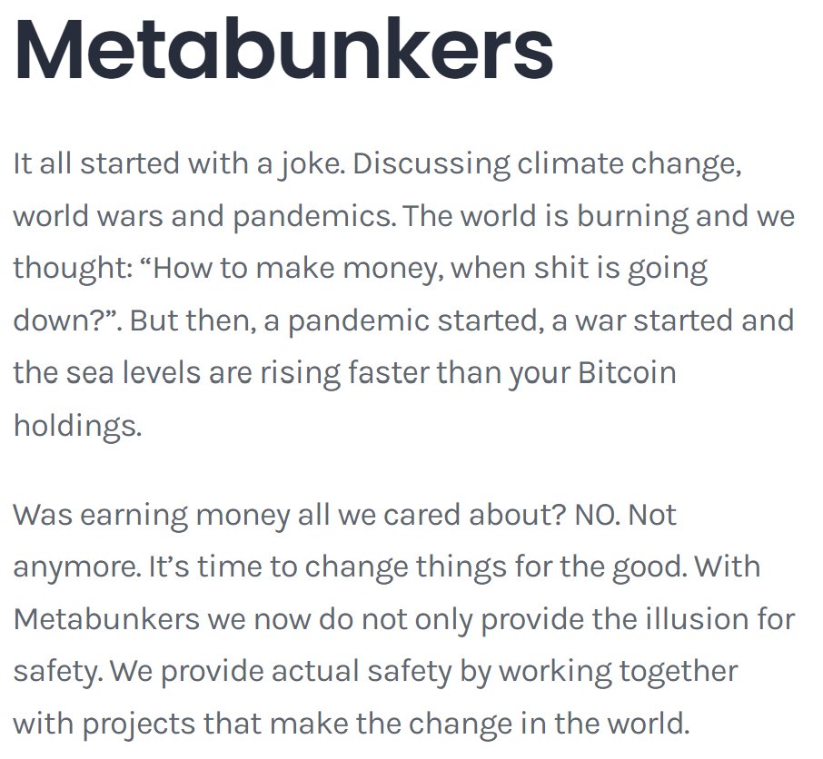 metabunkers's tweet photo. People thought our Metabunkers were a joke. And now that's the thing, we are crazy serious about it. https://t.co/H72SfS1bPP