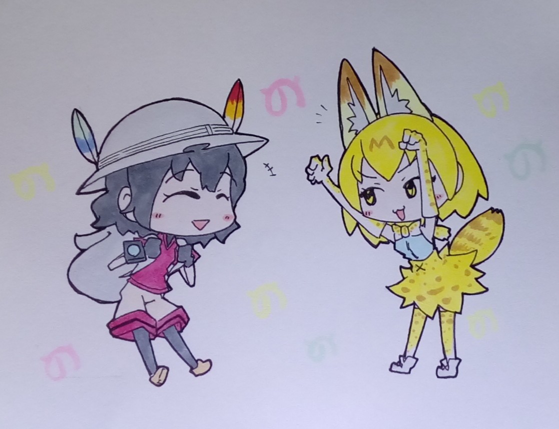 3枚目で、自分が描いたのに可愛すぎて語彙力が死ぬというのを初めて経験しました。 