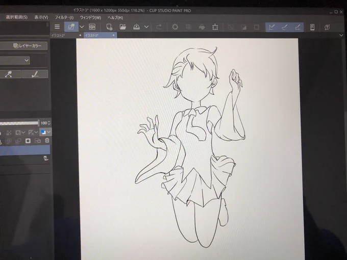 ミクばっか描いとる  #wip #イラスト