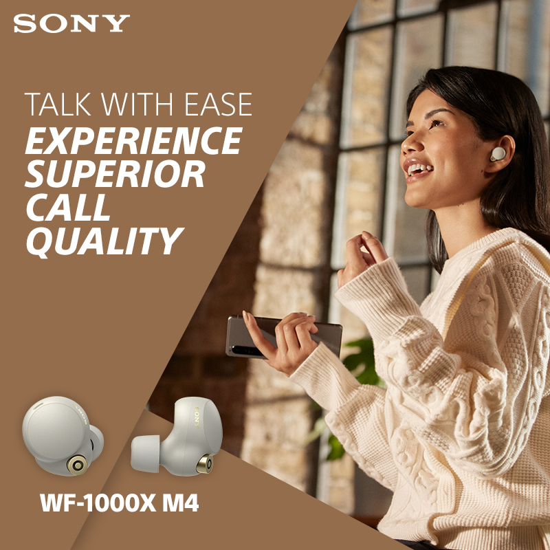 sony_india's tweet photo. Talking with your #SonyEarbuds on just got better with Speak-to-Chat feature in WF-1000XM4. With our noise-cancelling feature, you can hear the person on the other end of the call more clearly, even in noisy situations. #YourSoundNothingElse
Shop at SC: https://t.co/widGaGZHbg https://t.co/ZyaFQiqclW