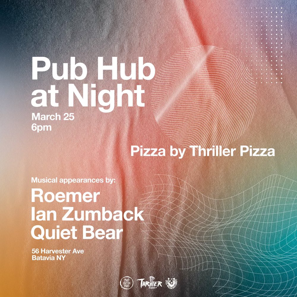 I’m playing a show as Quiet Bear on March 25th with some buddies! If your in the Western NY area I’d love to see ya.