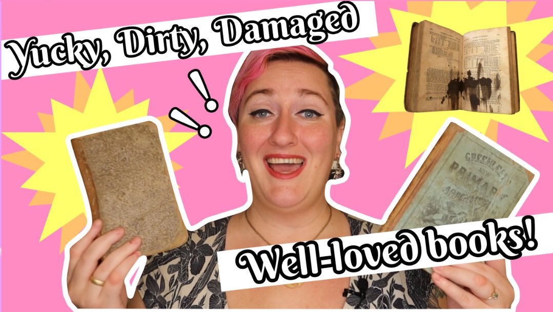 book_historia's tweet image. It’s time for the season finale of #BiteSizedBookHistory, and it’s a topic near and dear to my heart: yucky books 😍 We can learn so much about book history from wear and tear and damage and use! This is my love letter to well-loved books:
youtu.be/my2dJ83_gUY