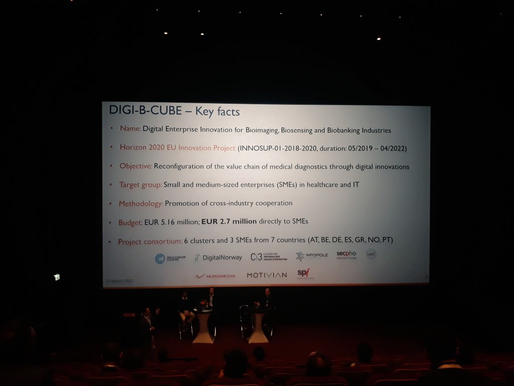 Jonathan Gomez-Raja π©β¬β¬ πͺπΊ (@jgomezraja) on Twitter photo <a href="/digiBcube/">DIGI-B-CUBE</a> project at the <a href="/HealthValley/">HealthValley</a> event. Nice synergies with our <a href="/poctep/">Interreg EspaΓ±a-Portugal</a> #BIOIMPACE <a href="/digiBcube/">DIGI-B-CUBE</a> project at the <a href="/HealthValley/">HealthValley</a> event. Nice synergies with our <a href="/poctep/">Interreg EspaΓ±a-Portugal</a> #BIOIMPACE