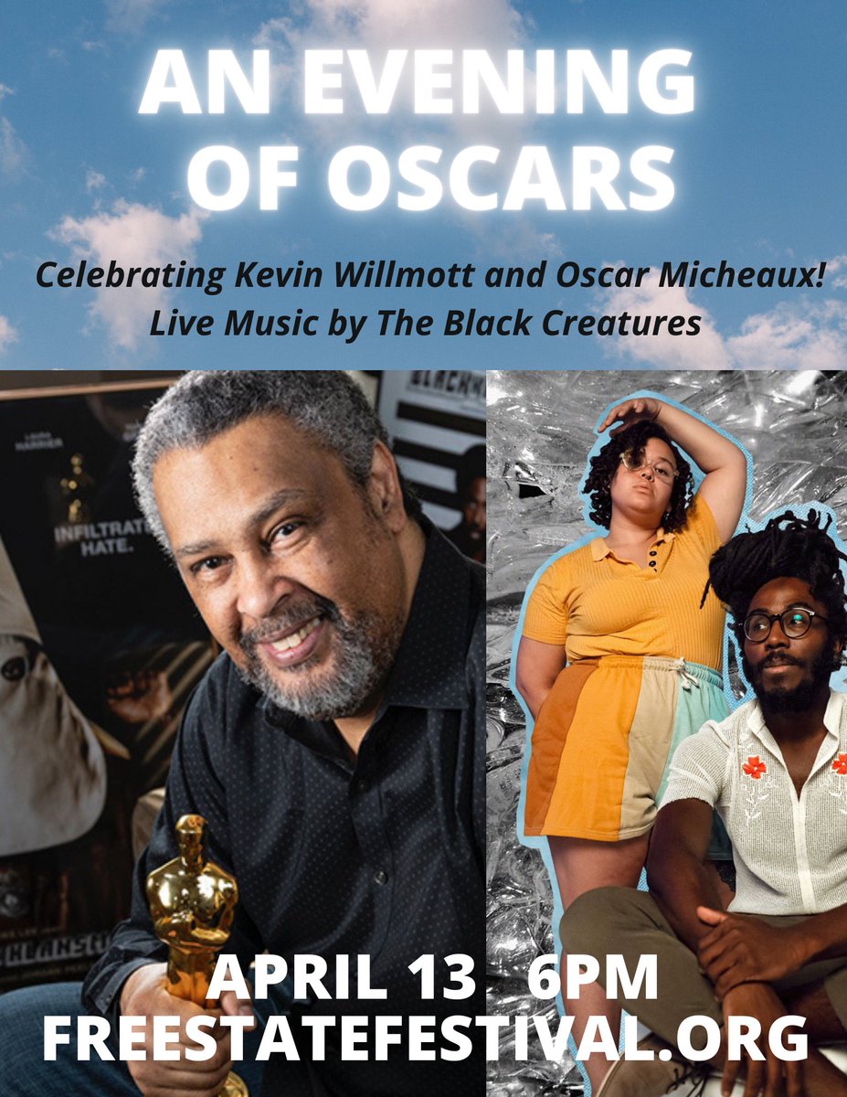 Join us for an Evening of Oscars on April 13 6pm! We’ll celebrate silent film pioneer Oscar Micheaux with a brand new documentary, enjoy clips and guest speakers honoring Academy-winning filmmaker Kevin Willmott AND top off the night with live music by The Black Creatures.