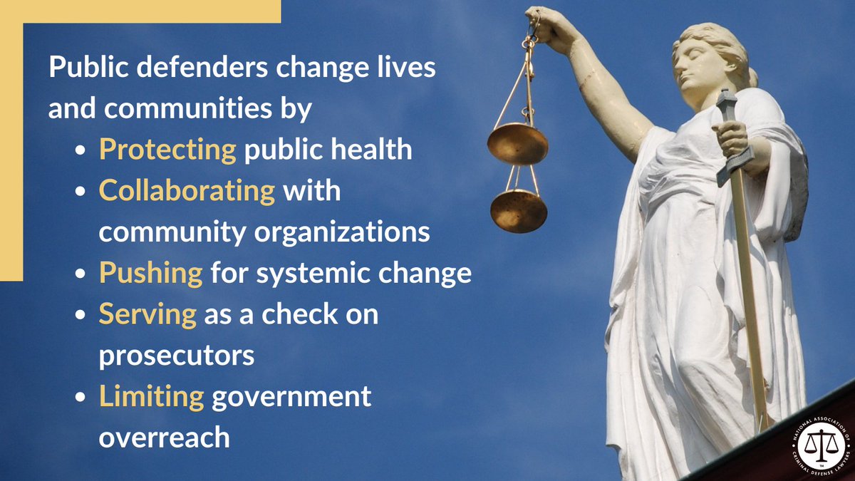 GideonGuardian's tweet photo. As we celebrate the anniversary of Gideon v. Wainwright, we must remember ensuring properly resourced, staffed, and supported public defense systems are critical to our society. @nacdl, #ISupportPublicDefense, #PublicDefenseDay https://t.co/U5fPi2YVey