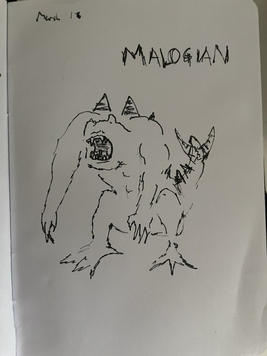 DanAllenFilms's tweet photo. Decided to draw an OG #MonsterADay for a week. We will see how it goes #HorrorCommunity https://t.co/8uEBR6X6If