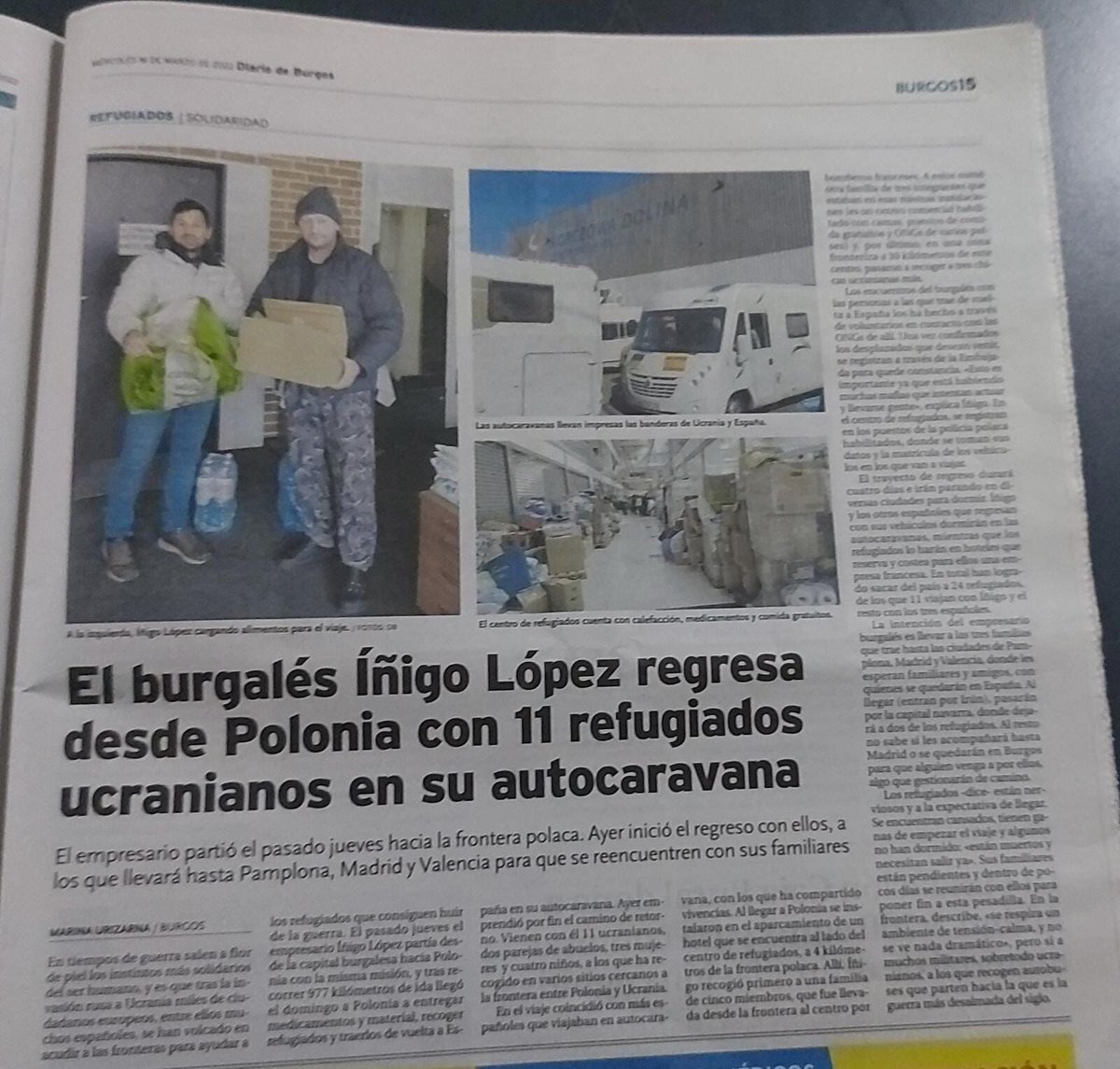 BicortexL's tweet photo. Our CEO is now in the Czech Republic and will be leaving for Germany soon. He's driving back to Spain from the #Ukrainianborder in Poland, where he had gone to offer humanitarian supplies and donations. A total of 11 Ukrainian refugges have joined him back to Spain. https://t.co/sWqsXuqszK